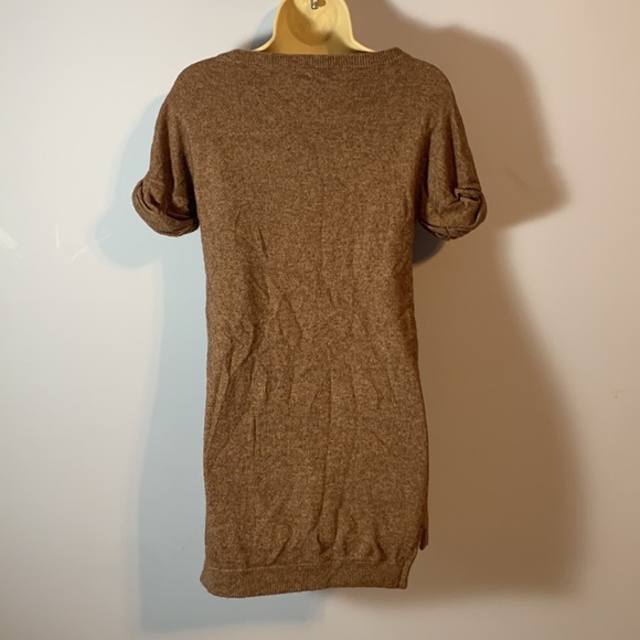 Wallace chocolate Brown shirt sweater tunic lambs wool cashmere rabbit xs - Picture 3 of 8